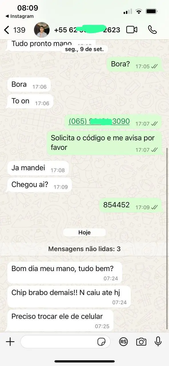 Cliente elogiando a durabilidade do chip